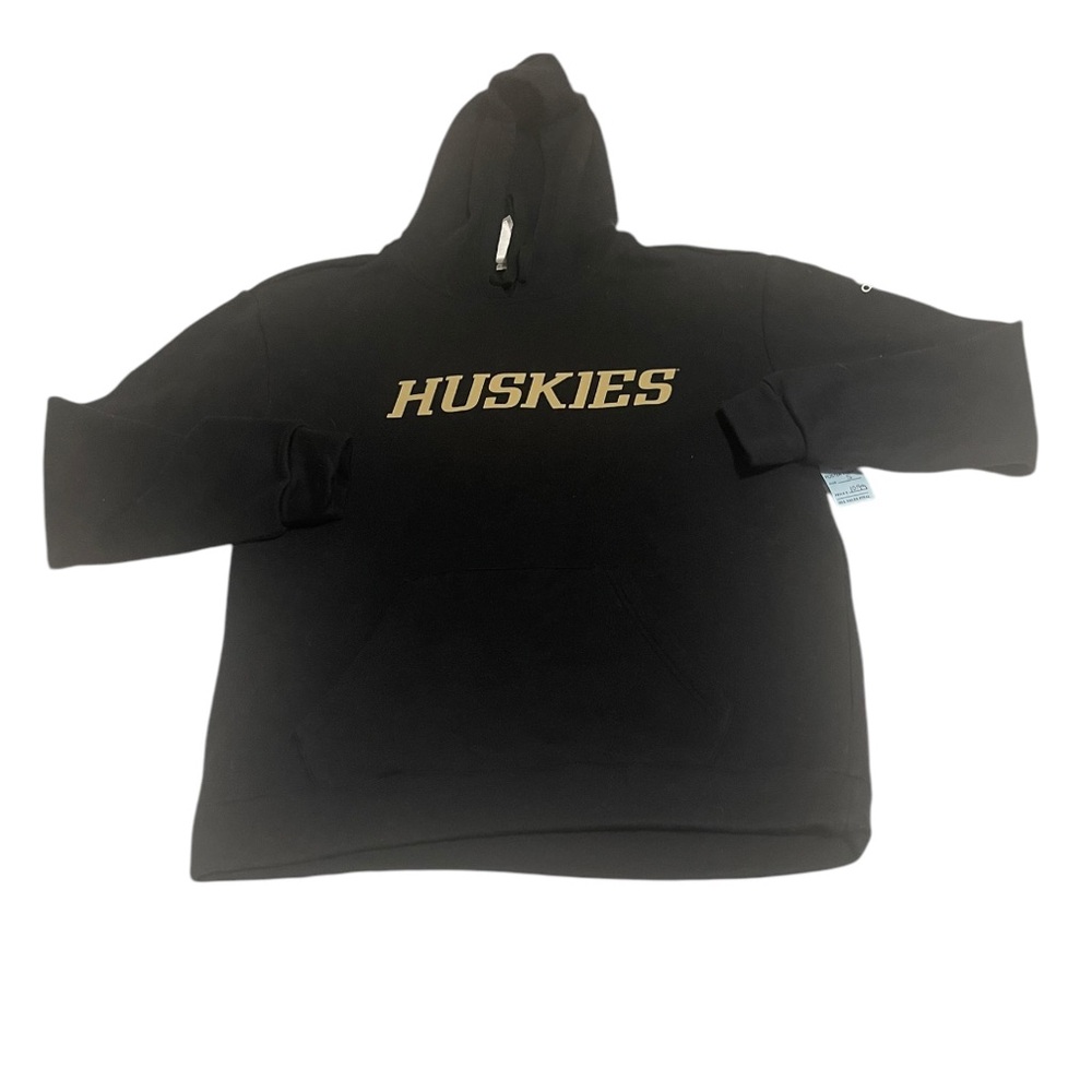 Adidas Mens Black Small‎ Hoodie Pullover Washington Huskies Drawstring Pockets